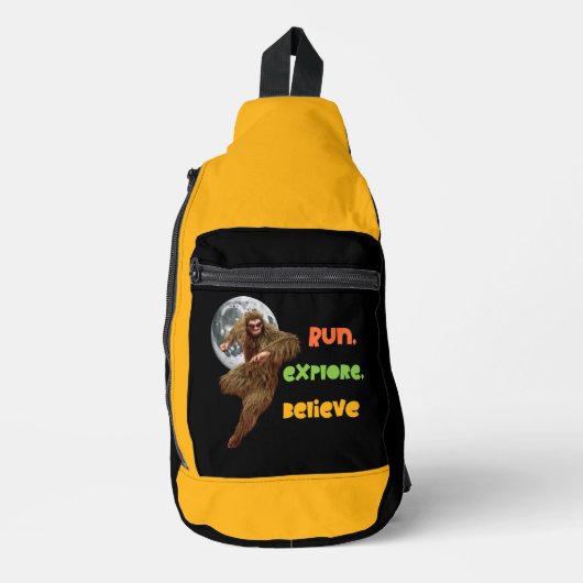Hardloop Sasquatch Avontuur Geloof Ontwerp Sling Bag (Voorkant)