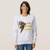 Hardloop Sasquatch Avontuur Geloof Ontwerp Trui (Voorkant volledig)