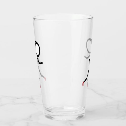 Hardloop Stickman Glas (Links)
