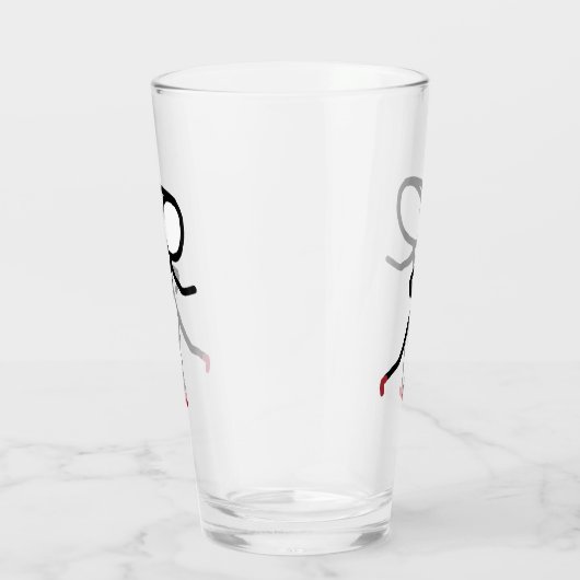 Hardloop Stickman Glas (Rechts)