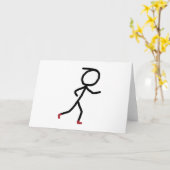Hardloop Stickman Kaart (Gele Bloem)