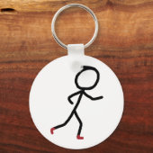 Hardloop Stickman Sleutelhanger (Achterkant)