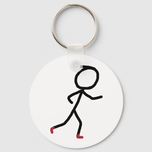 Hardloop Stickman Sleutelhanger (Achterkant)