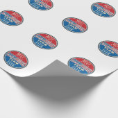 Hardloop Team Patriottisch Vintage Badge Design_1 Cadeaupapier (Hoek)