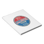 Hardloop Team Patriottisch Vintage Badge Design_1 Notitieblok (Schuin)