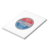 Hardloop Team Patriottisch Vintage Badge Design_1 Notitieblok (Linkerzijde)