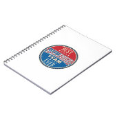 Hardloop Team Patriottisch Vintage Badge Ontwerp_1 Notitieboek (Linkerzijde)
