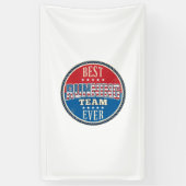 Hardloop Team Patriottisch Vintage Badge Ontwerp_1 Spandoek (Verticaal)