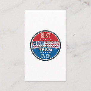 Hardloop Team Patriottisch Vintage Badge Ontwerp_1 Visitekaartje