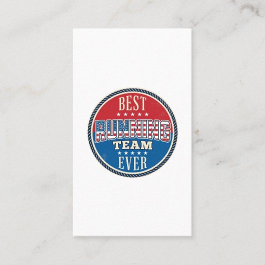 Hardloop Team Patriottisch Vintage Badge Ontwerp_1 Visitekaartje (Voorkant)