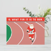Hardloop Thema Kerstmis Feestdagenkaart (Staand voorkant)