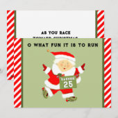 Hardloop Thema Kerstmis Feestdagenkaart (Voorkant / Achterkant)