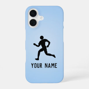 Hardloop thema voor fitness fan of atleet eigen na iPhone 16 hoesje