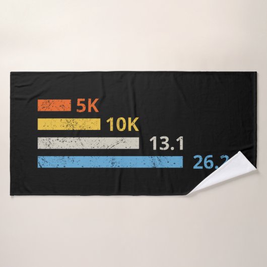 Hardloopafstanden I - 5K 10K 13.1 26.2 Marathoner Bad Handdoek (Badhanddoek)