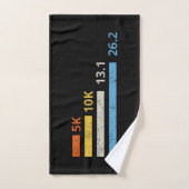 Hardloopafstanden I - 5K 10K 13.1 26.2 Marathoner Bad Handdoek (Handdoek)