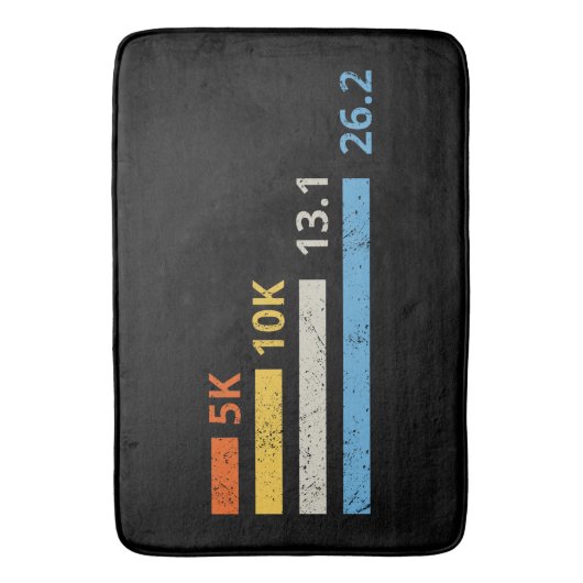 Hardloopafstanden I - 5K 10K 13.1 26.2 Marathoner Badmat (Voorkant Verticaal)