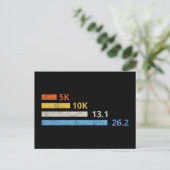 Hardloopafstanden I - 5K 10K 13.1 26.2 Marathoner Briefkaart (Staand voorkant)