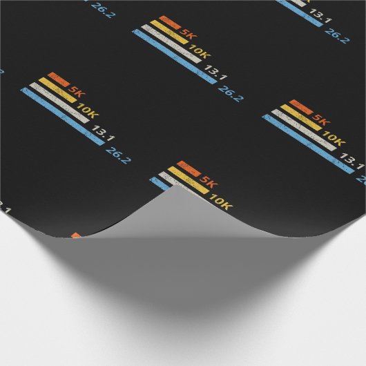 Hardloopafstanden I - 5K 10K 13.1 26.2 Marathoner Cadeaupapier (Hoek)