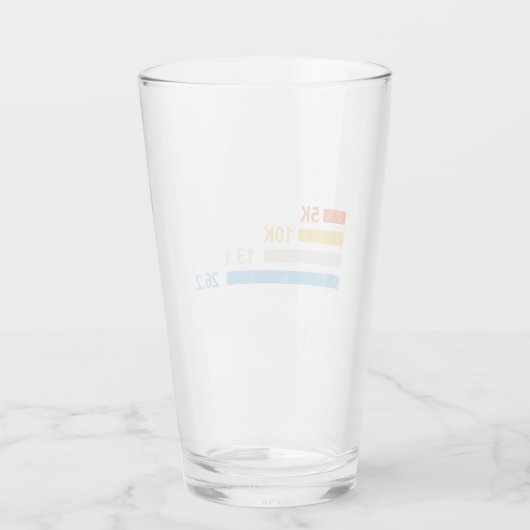 Hardloopafstanden I - 5K 10K 13.1 26.2 Marathoner Glas (Achterkant)
