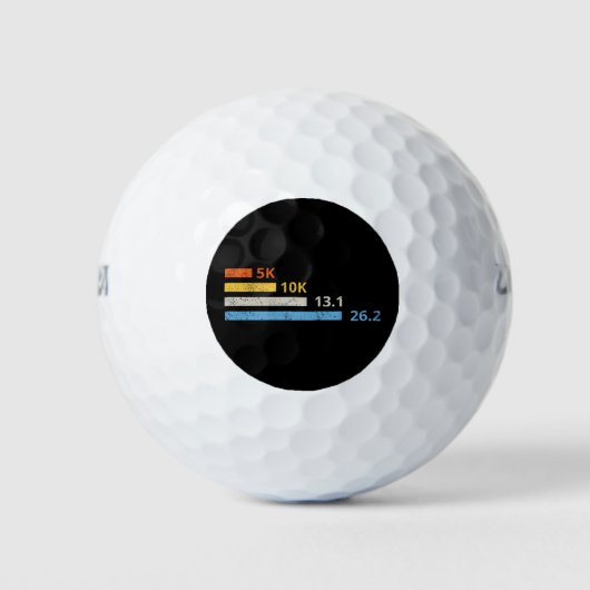 Hardloopafstanden I - 5K 10K 13.1 26.2 Marathoner Golfballen (Voorkant)