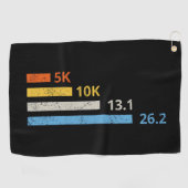 Hardloopafstanden I - 5K 10K 13.1 26.2 Marathoner Golfhanddoek (Horizontaal)