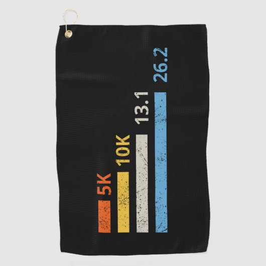 Hardloopafstanden I - 5K 10K 13.1 26.2 Marathoner Golfhanddoek (Voorkant)