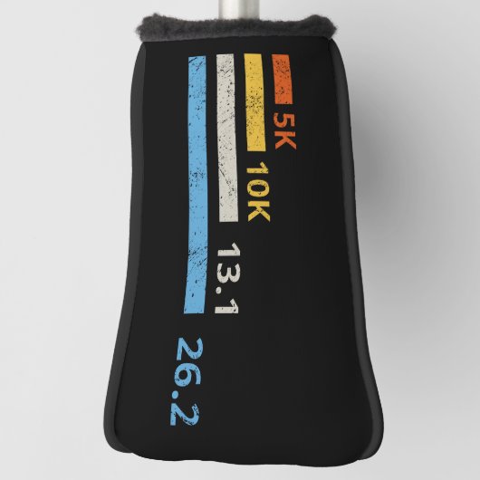 Hardloopafstanden I - 5K 10K 13.1 26.2 Marathoner Golfheadcover (Draai 90)