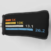 Hardloopafstanden I - 5K 10K 13.1 26.2 Marathoner Golfheadcover (Voorkant)