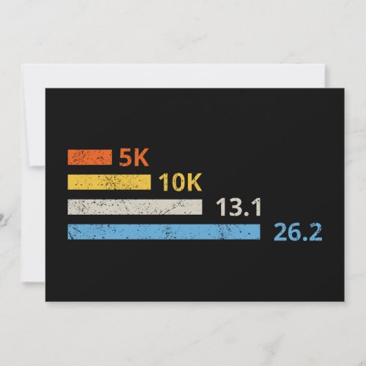Hardloopafstanden I - 5K 10K 13.1 26.2 Marathoner Kaart (Voorkant)
