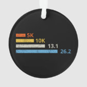 Hardloopafstanden I - 5K 10K 13.1 26.2 Marathoner Ornament (achterkant)