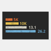 Hardloopafstanden I - 5K 10K 13.1 26.2 Marathoner Rechthoekige Sticker (Voorkant)
