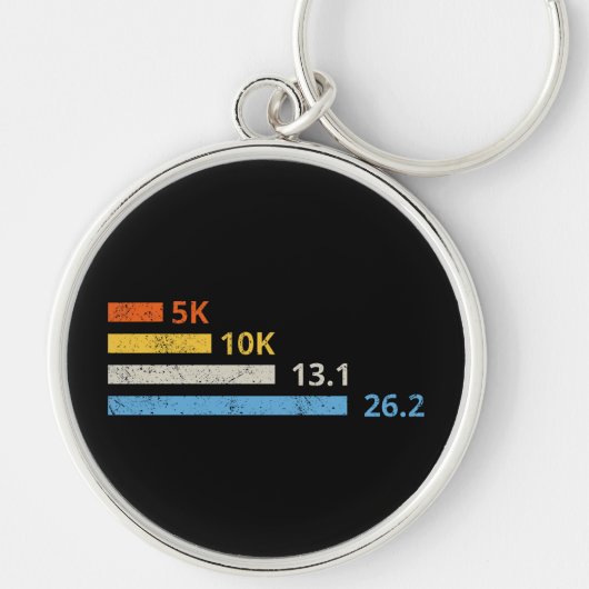 Hardloopafstanden I - 5K 10K 13.1 26.2 Marathoner Sleutelhanger (Voorkant)