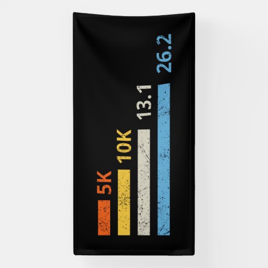 Hardloopafstanden I - 5K 10K 13.1 26.2 Marathoner Spandoek (Verticaal)