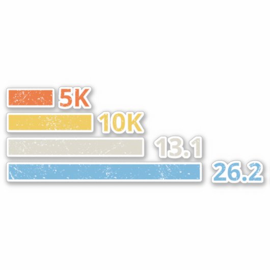 Hardloopafstanden I - 5K 10K 13.1 26.2 Marathoner Sticker (Voorkant)