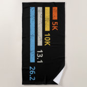 Hardloopafstanden I - 5K 10K 13.1 26.2 Marathoner Strandlaken (Voorkant)