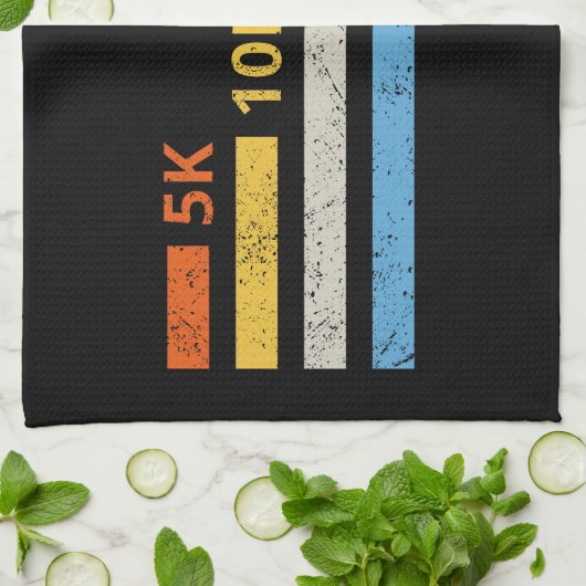 Hardloopafstanden I - 5K 10K 13.1 26.2 Marathoner Theedoek (Gevouwen)