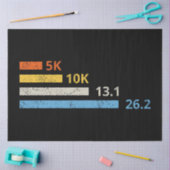 Hardloopafstanden I - 5K 10K 13.1 26.2 Marathoner Tissuepapier (Craft)