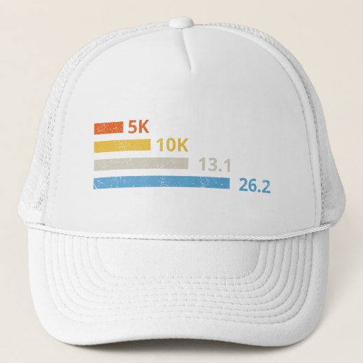 Hardloopafstanden I - 5K 10K 13.1 26.2 Marathoner Trucker Pet (Voorkant)
