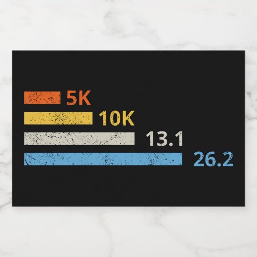 Hardloopafstanden I - 5K 10K 13.1 26.2 Marathoner Voedselcontainer Etiket (Enkel label)
