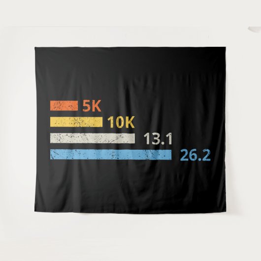 Hardloopafstanden I - 5K 10K 13.1 26.2 Marathoner Wandkleed (Voorkant (horizontaal))