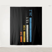 Hardloopafstanden I - 5K 10K 13.1 26.2 Marathoner Wandkleed (Voorkant)