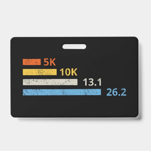 Hardloopafstanden I - 5K 10K 13.1 26.2 Marathonlop Badge (Voorzijde)