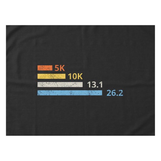 Hardloopafstanden I - 5K 10K 13.1 26.2 Marathonlop Tafelkleed (Voorkant (Horizontaal))