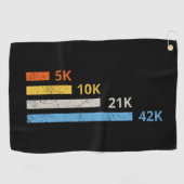 Hardloopafstanden II - 5K 10K 21K 42K Marathoner Golfhanddoek (Horizontaal)