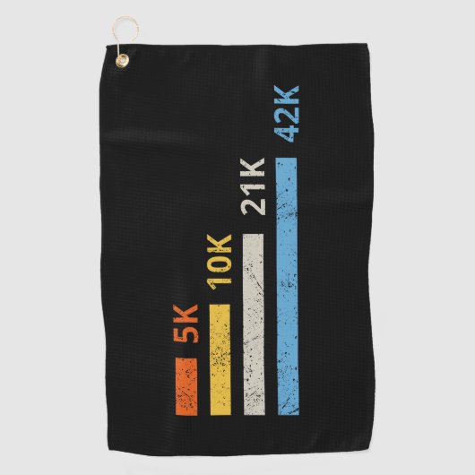 Hardloopafstanden II - 5K 10K 21K 42K Marathoner Golfhanddoek (Voorkant)