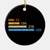 Hardloopafstanden II - 5K 10K 21K 42K Marathoner Keramisch Ornament (Voorkant)