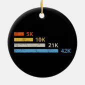 Hardloopafstanden II - 5K 10K 21K 42K Marathoner Keramisch Ornament (Achterkant)