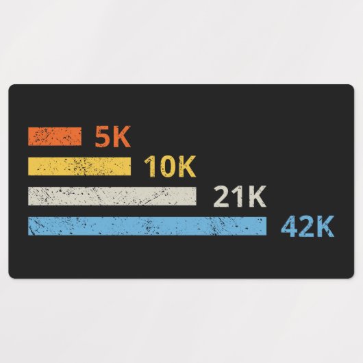 Hardloopafstanden II - 5K 10K 21K 42K Marathoner Labels (Design 1)
