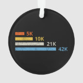 Hardloopafstanden II - 5K 10K 21K 42K Marathoner Ornament (achterkant)