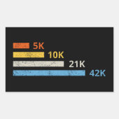 Hardloopafstanden II - 5K 10K 21K 42K Marathoner Rechthoekige Sticker (Voorkant)